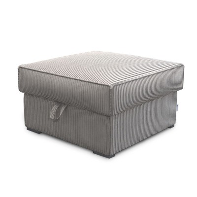 Tapicerowana Pufa FERA z pojemnikiem, w sztruksowym wykończeniu, kolor beżowy