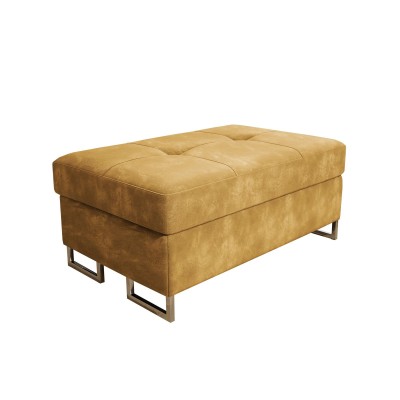 Pufa BARLET, tapicerowana tkaniną Monolith 48 - odcień koloru żółtego - studio