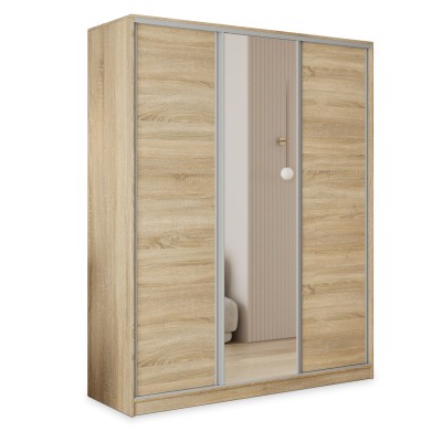 Szafa Przesuwna TARI 160 cm z Lustrem Szafa Trzydrzwiowa z Szufladami