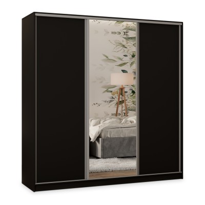 Szafa Przesuwna TARI 200 cm z Lustrem Szafa Trzydrzwiowa z Szufladami