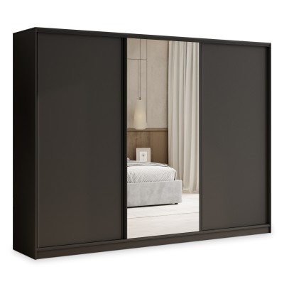 Szafa Przesuwna TARI 270 cm z Lustrem Szafa Trzydrzwiowa z Szufladami