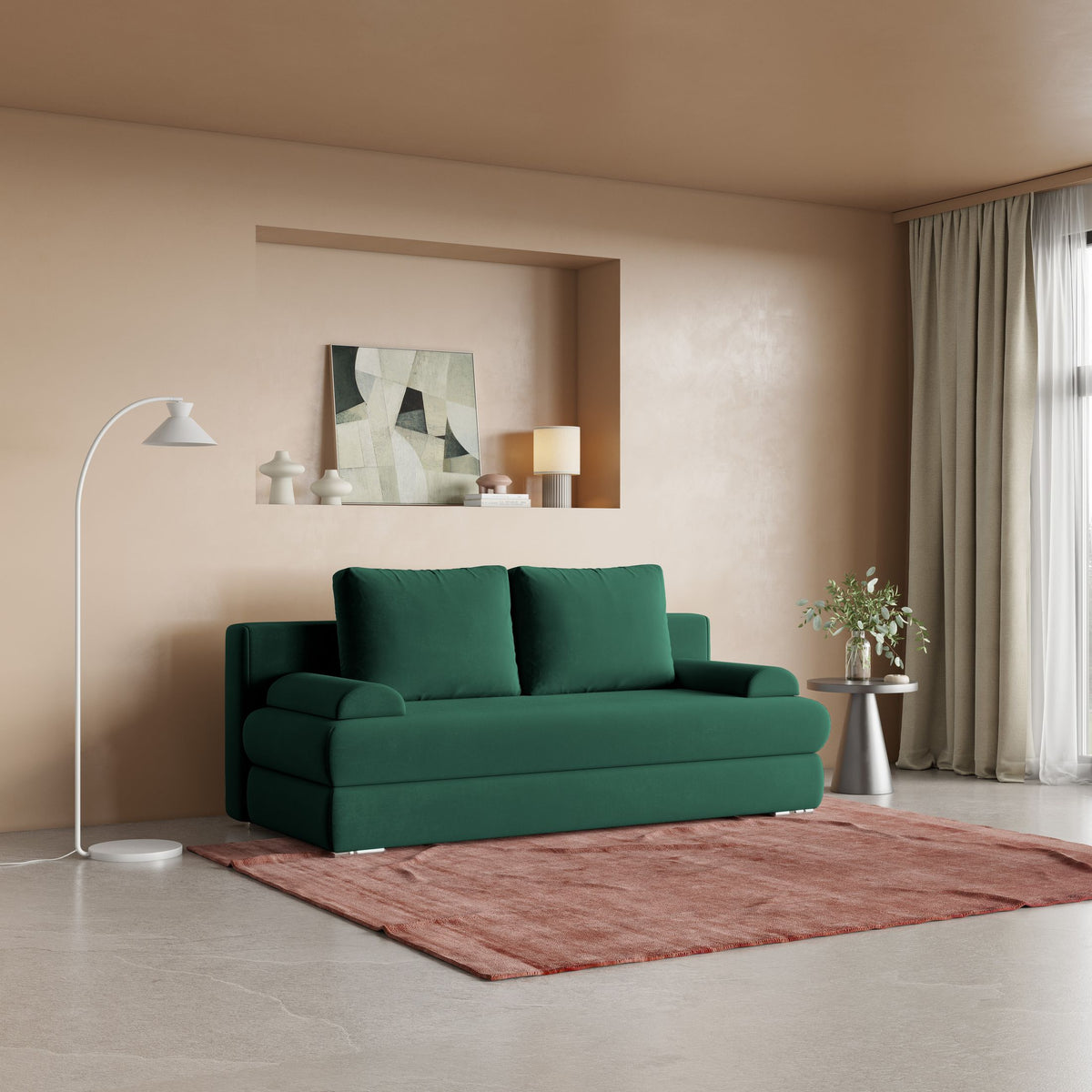 Sofa ASPERO – Tkanina pluszowa – kolor: Kronos