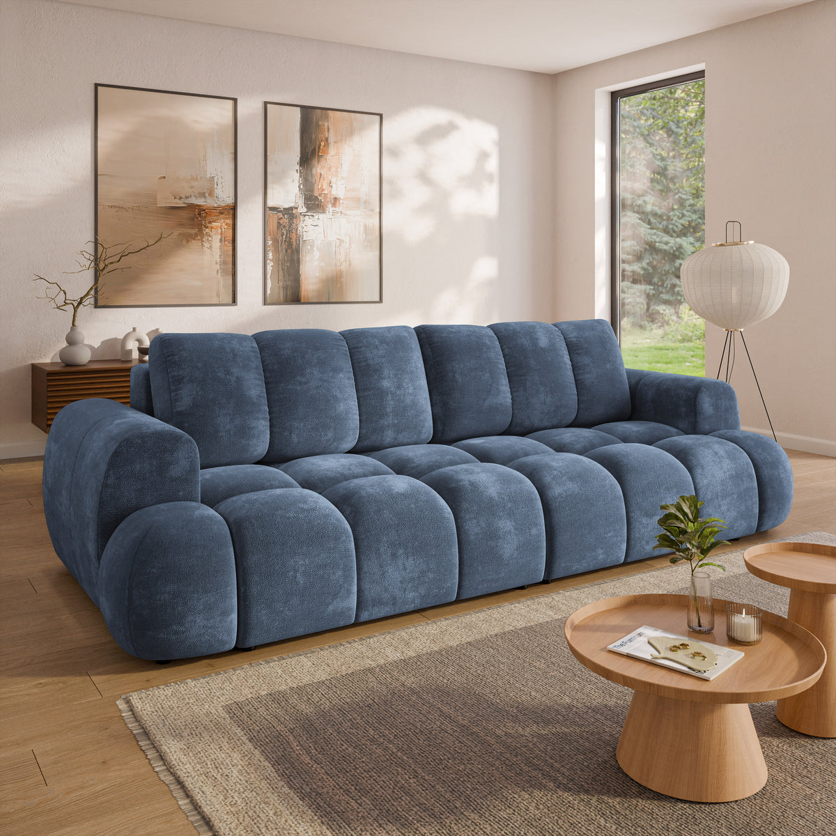 Sofa DAFNE – Tkanina szenilowa – kolor: Lumo