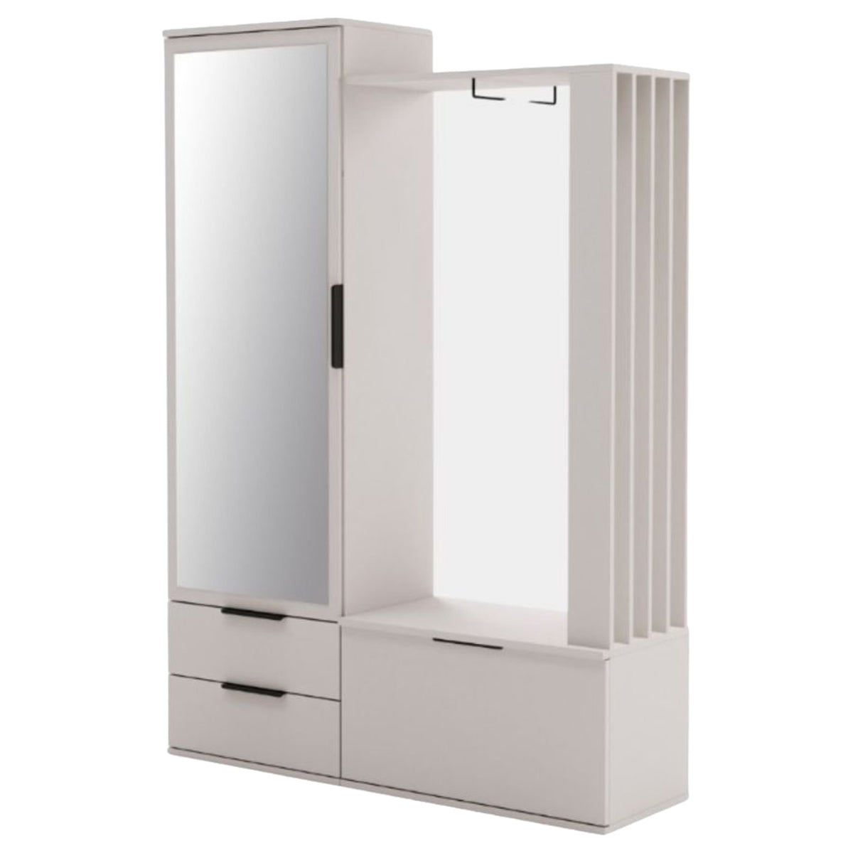 WHITE-HD GARDEROBA LAGOS BEZ PIASKOWY+LUSTRO