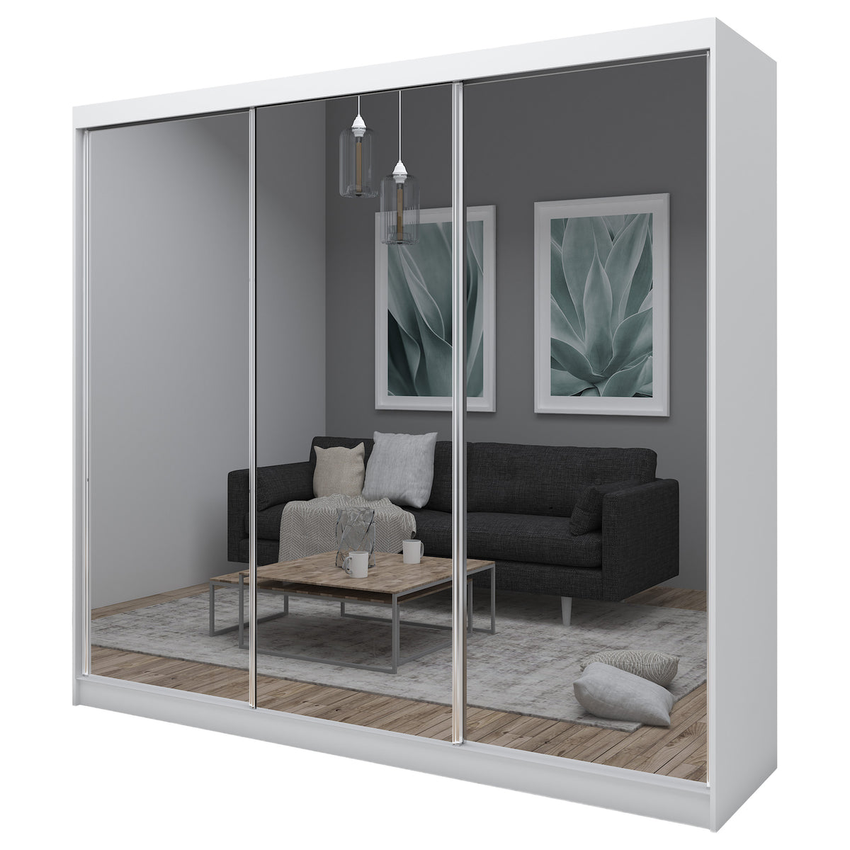 WHITE-HD SZAFA DEBORA 240 BIAŁY MAT LAMINAT