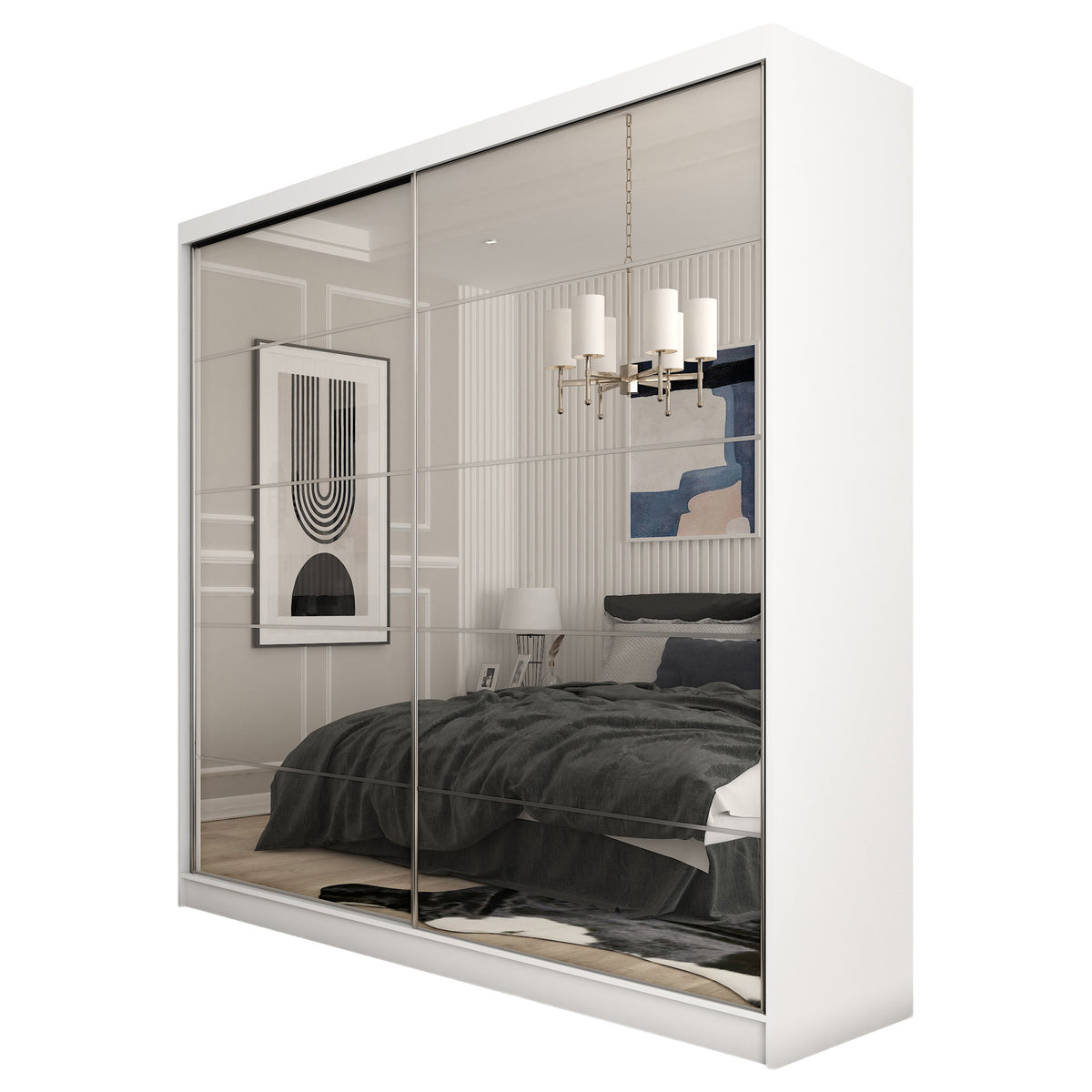 WHITE-HD SZAFA FLORES 200 BIAŁY MAT LAMINAT