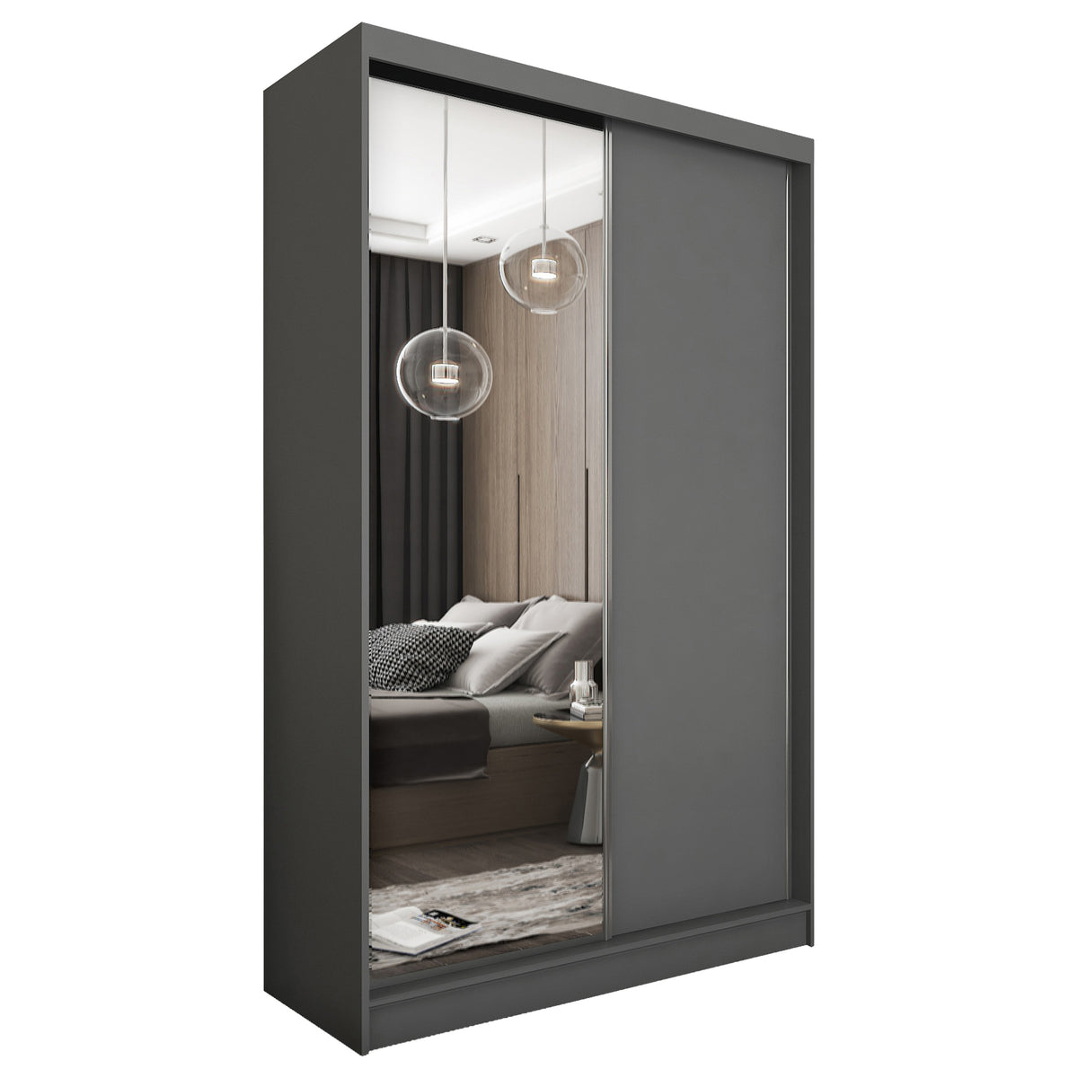 WHITE-HD SZAFA PATTI 120 SZARY GRAFIT LAMINAT