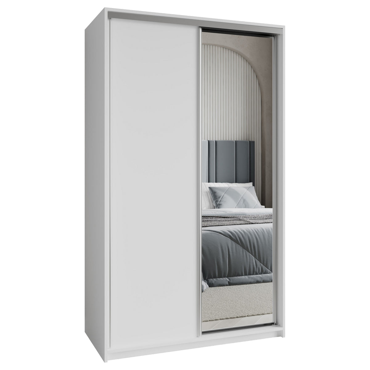 WHITE-HD SZAFA TAVI 120 - 1 BIAŁY MAT+OK.SATYNA