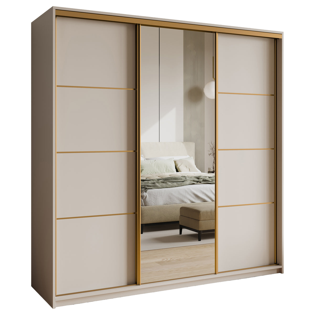 WHITE-HD SZAFA VARO 180 - 4 KASZMIR+OK.ZŁOTY