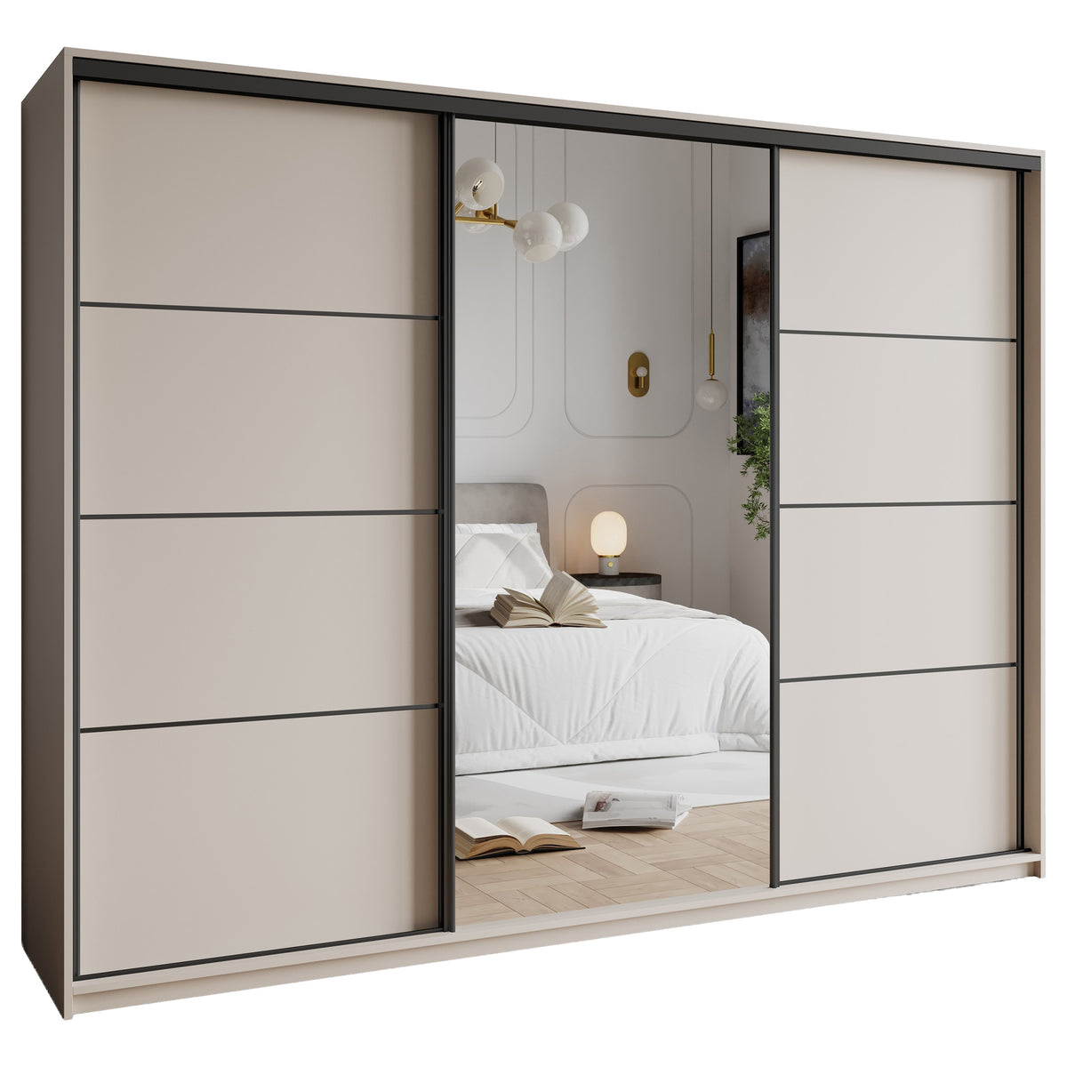 WHITE-HD SZAFA VARO 250 - 4 KASZMIR+OK.CZARNY
