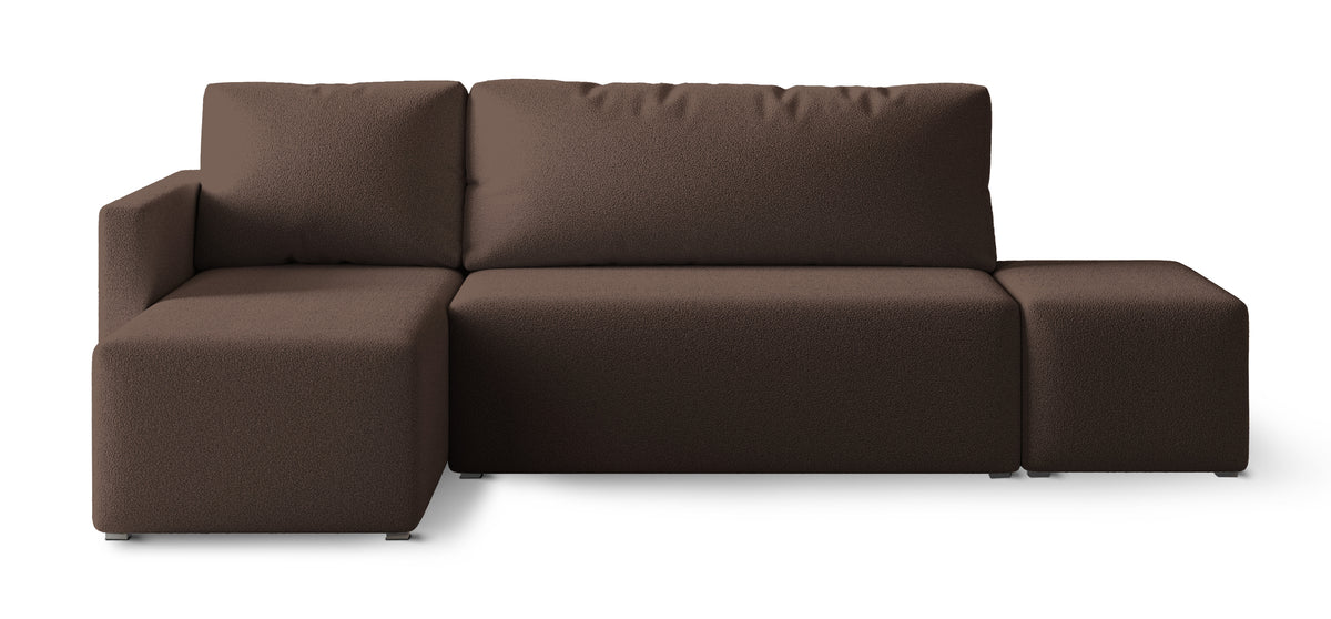 Masseno Narożnik VELOTTI z funkcją spania i pojemnikiem na pościel