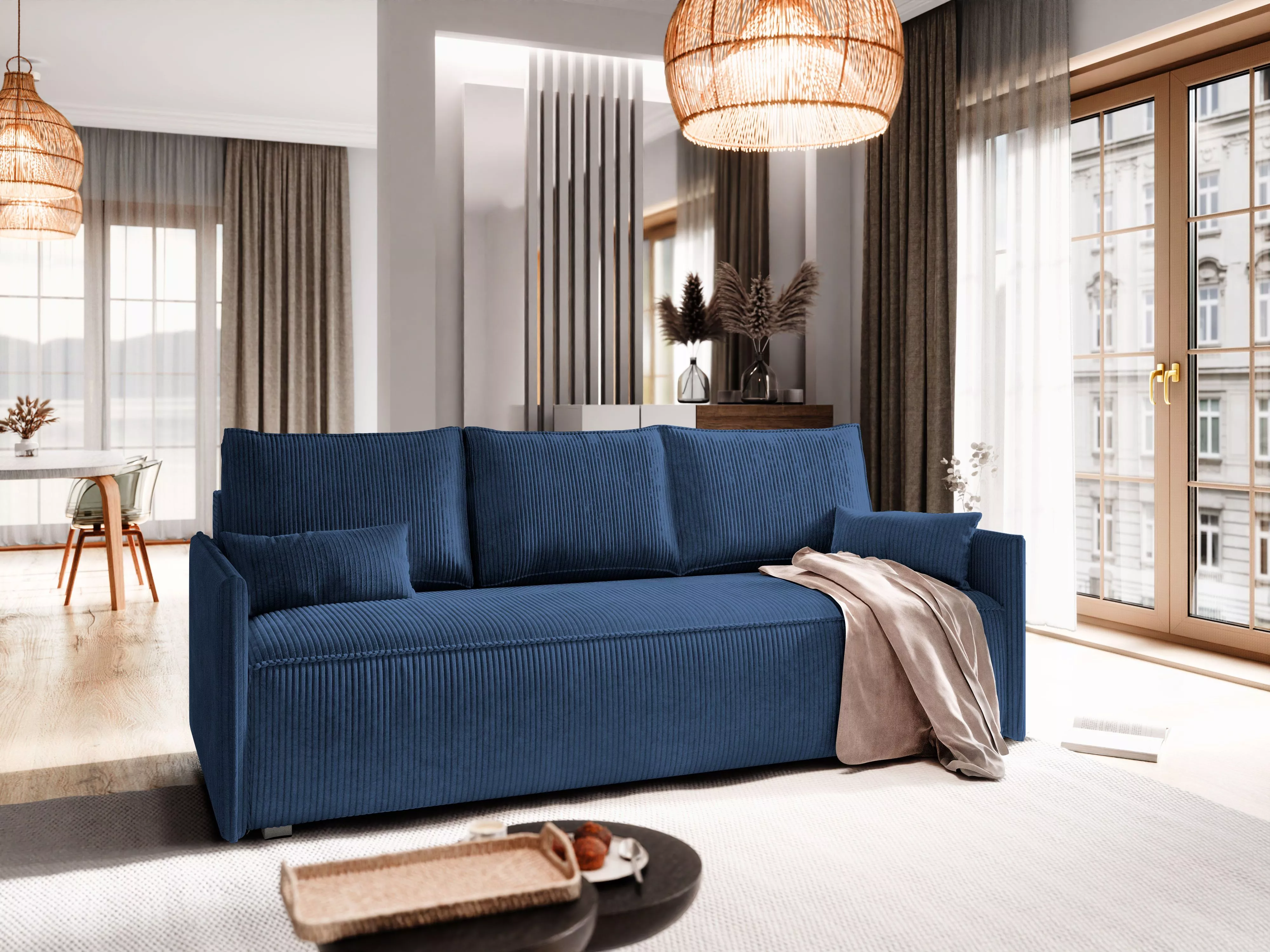 SZTRUKSOWA SOFA MESTOR Z FUNKCJĄ SPANIA