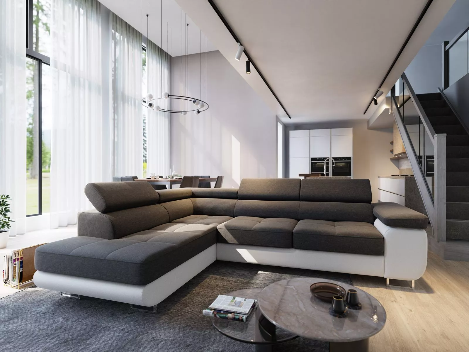 Narożnik selva wypełniający strefę przy oknie