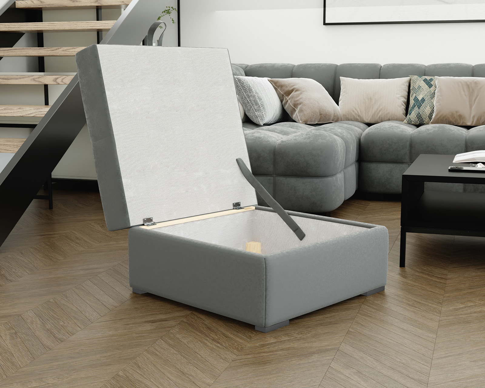 Pufa MIZA, prezentacja otwartego pojemnika