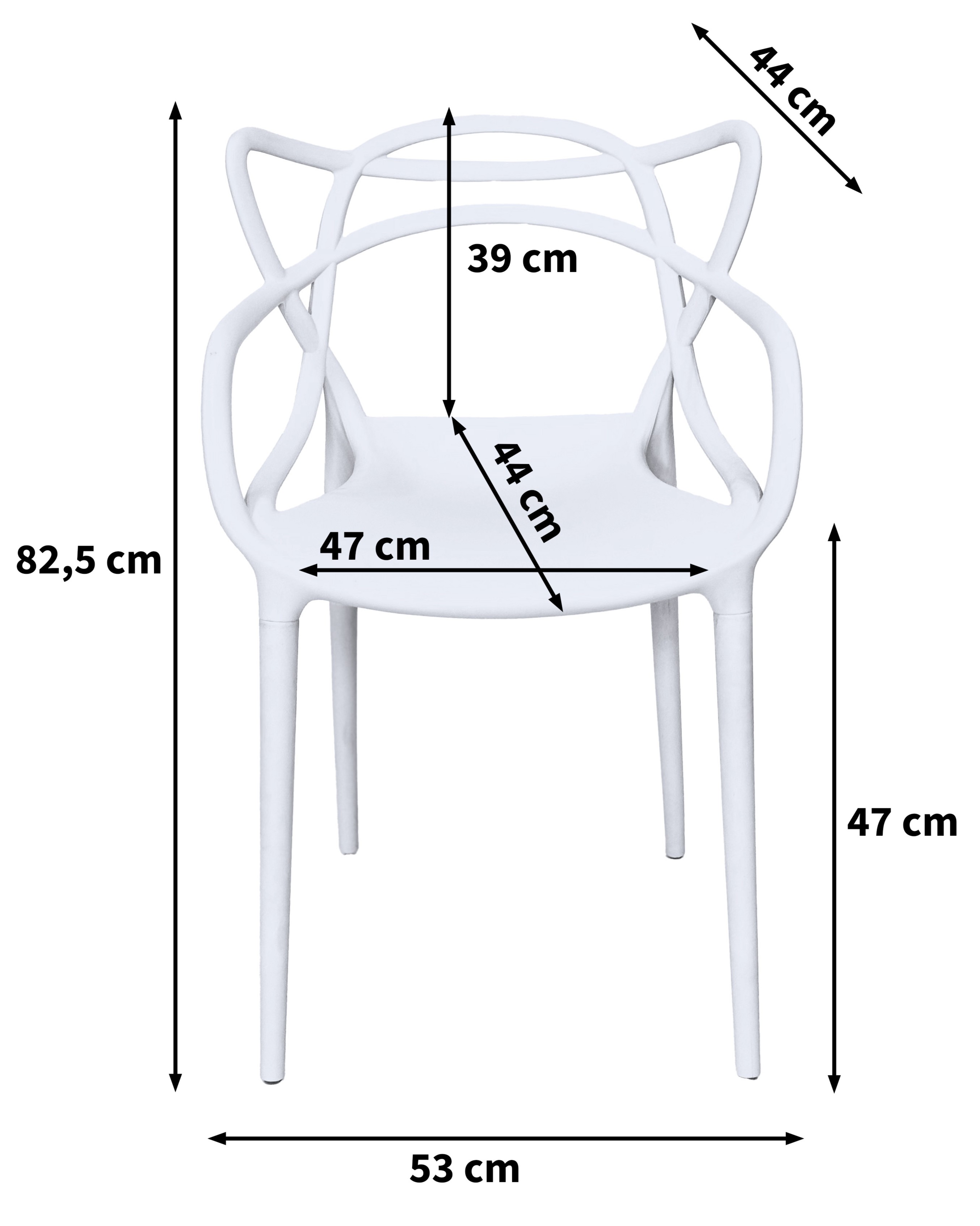 Wymiary krzesła AVEO