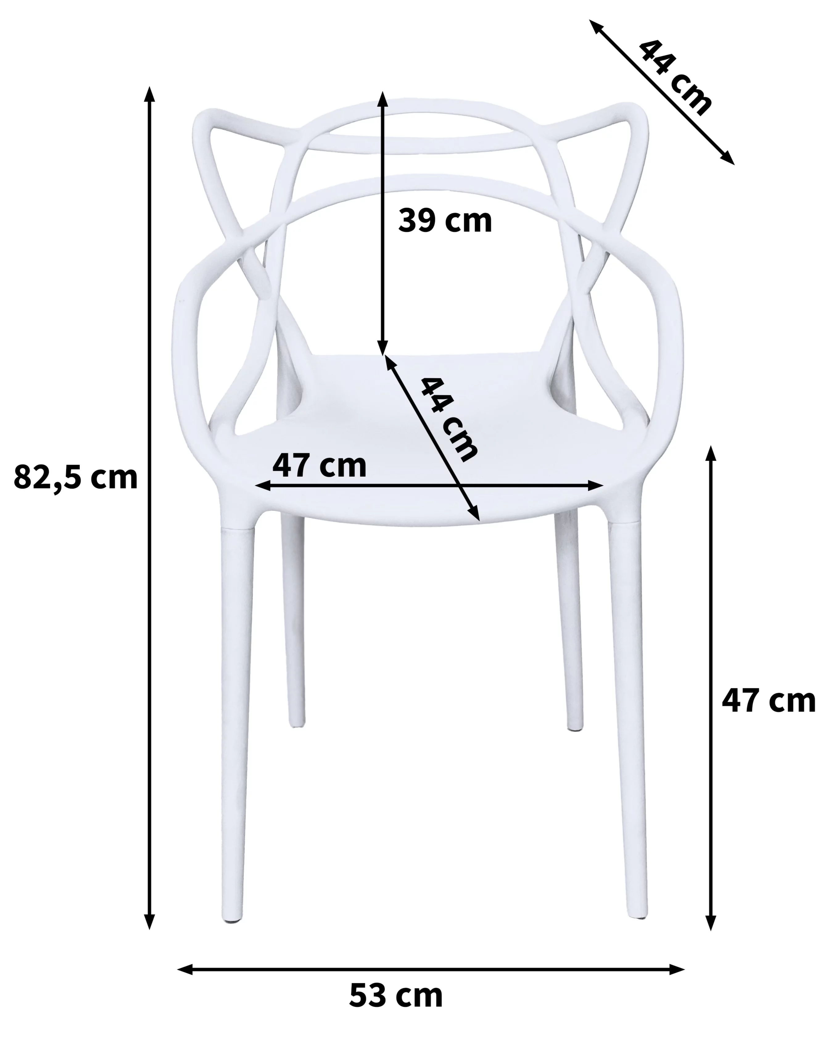 Wymiary krzesła AVEO