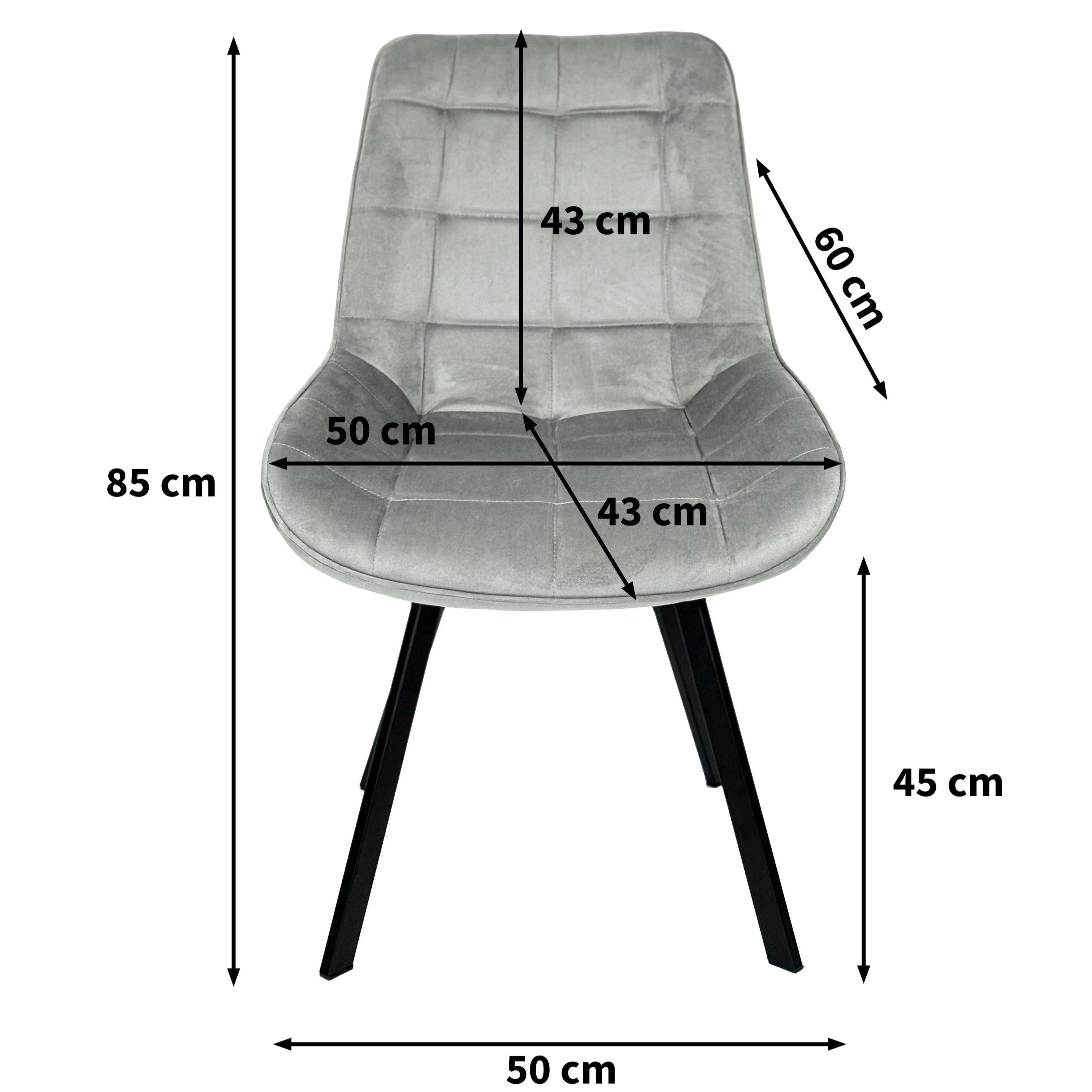 Wymiary krzesła CORTO