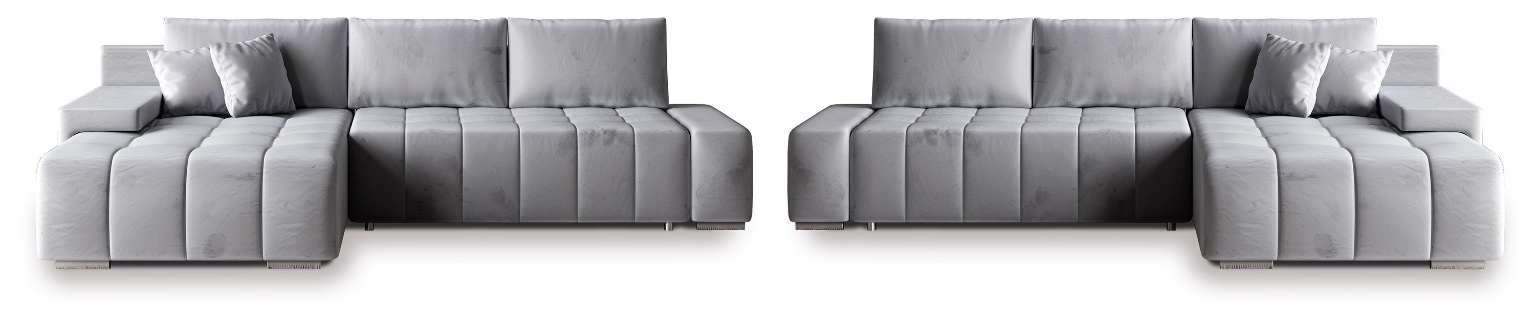 />                     narożnik lewostronny oraz prawostronny                                  <h3>Wymiary:</h3>                             <ul>                             <li>                                         Szerokość całkowita: 265 cm                                     </li>                             <li>                                         Głębokość całkowita: 185 cm                                     </li>                             <li>                                         Wysokość siedziska: 40 cm                                     </li>                             <li>                                         Głębokość siedziska: 62 cm                                     </li>                             <li>                                         Szerokość otomany: 102cm                                     </li>                             <li>                                         Głębokość otomany: 143 cm                                     </li>                             <li>                                         Powierzchnia spania: 135x225 cm                                     </li>                             <li>                                         Szerokość podłokietnika i boczku: 20 cm                                     </li>                             <li>                                         Wysokość nóżek: 2,5cm                                     </li>                     </ul>         <img src=