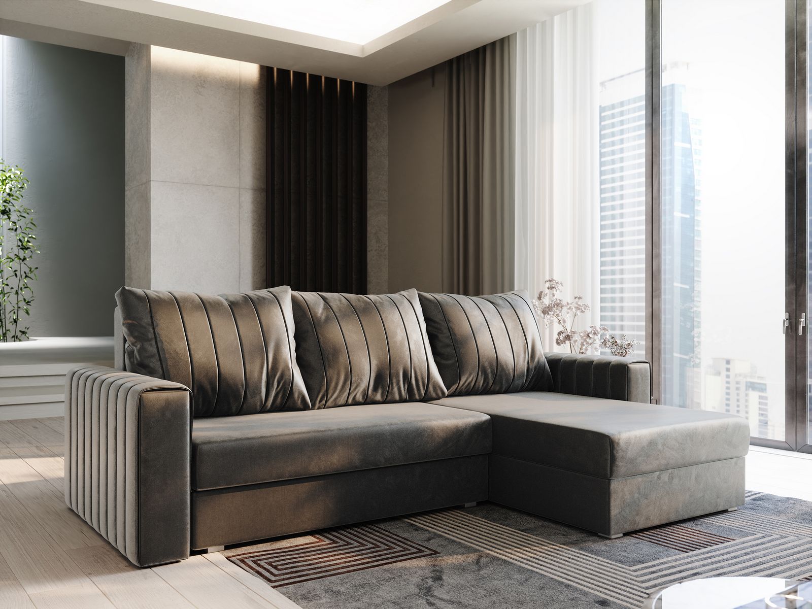 Narożnik CARL Paros 06 - odcienie szarości