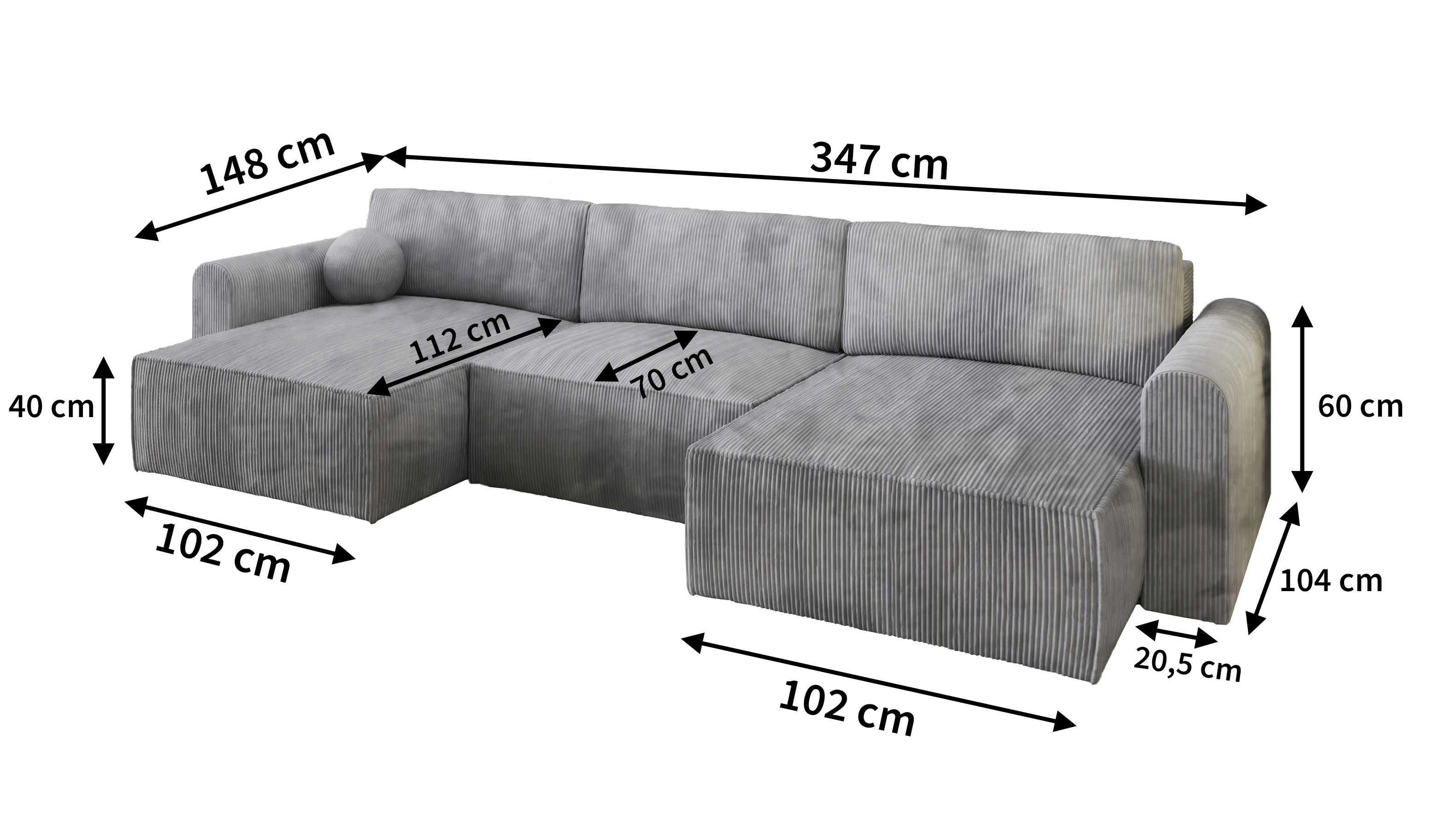 WYMIARY NAROŻNIKA FENTO