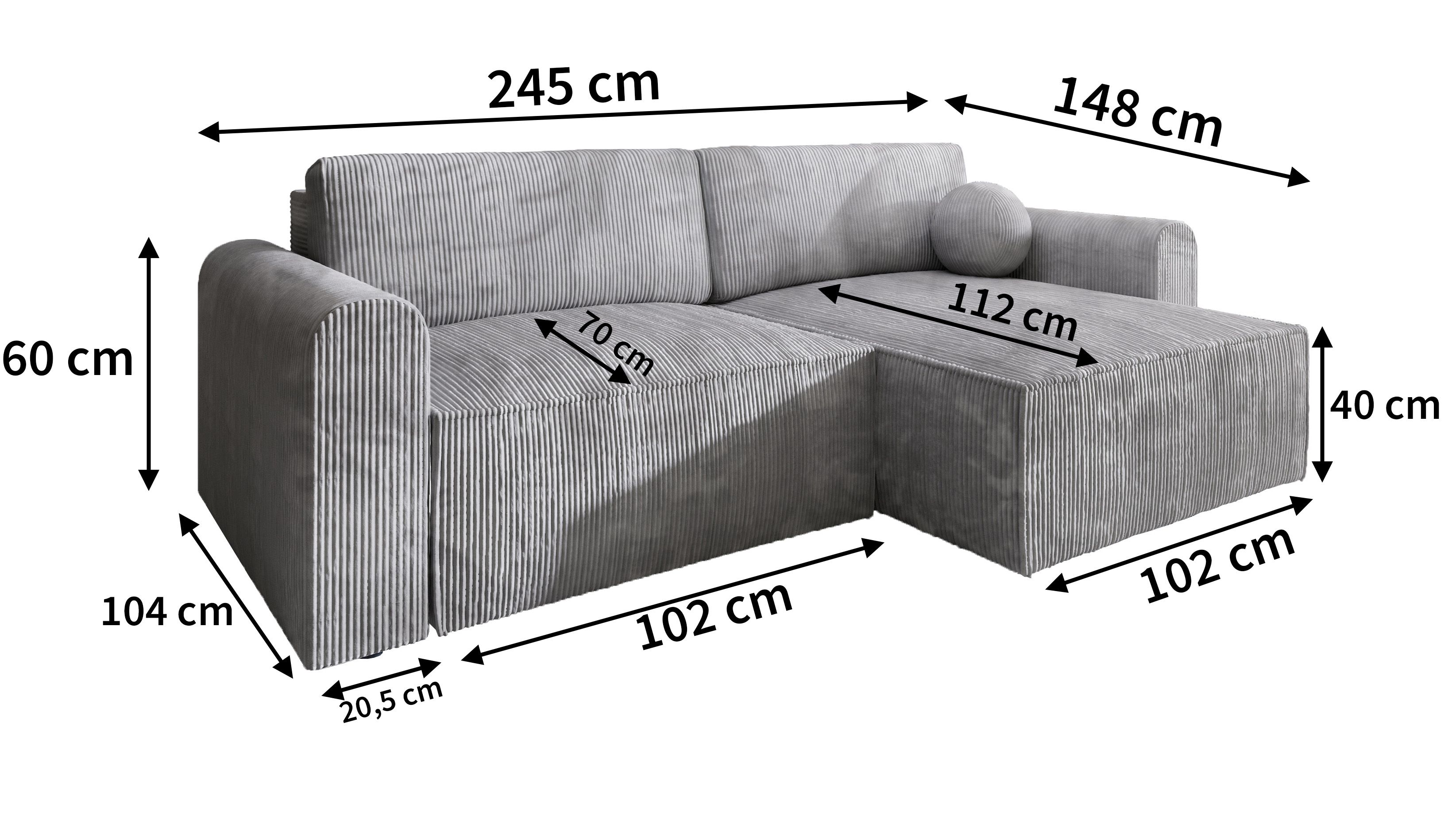 WYMIARY NAROŻNIKA FIANO