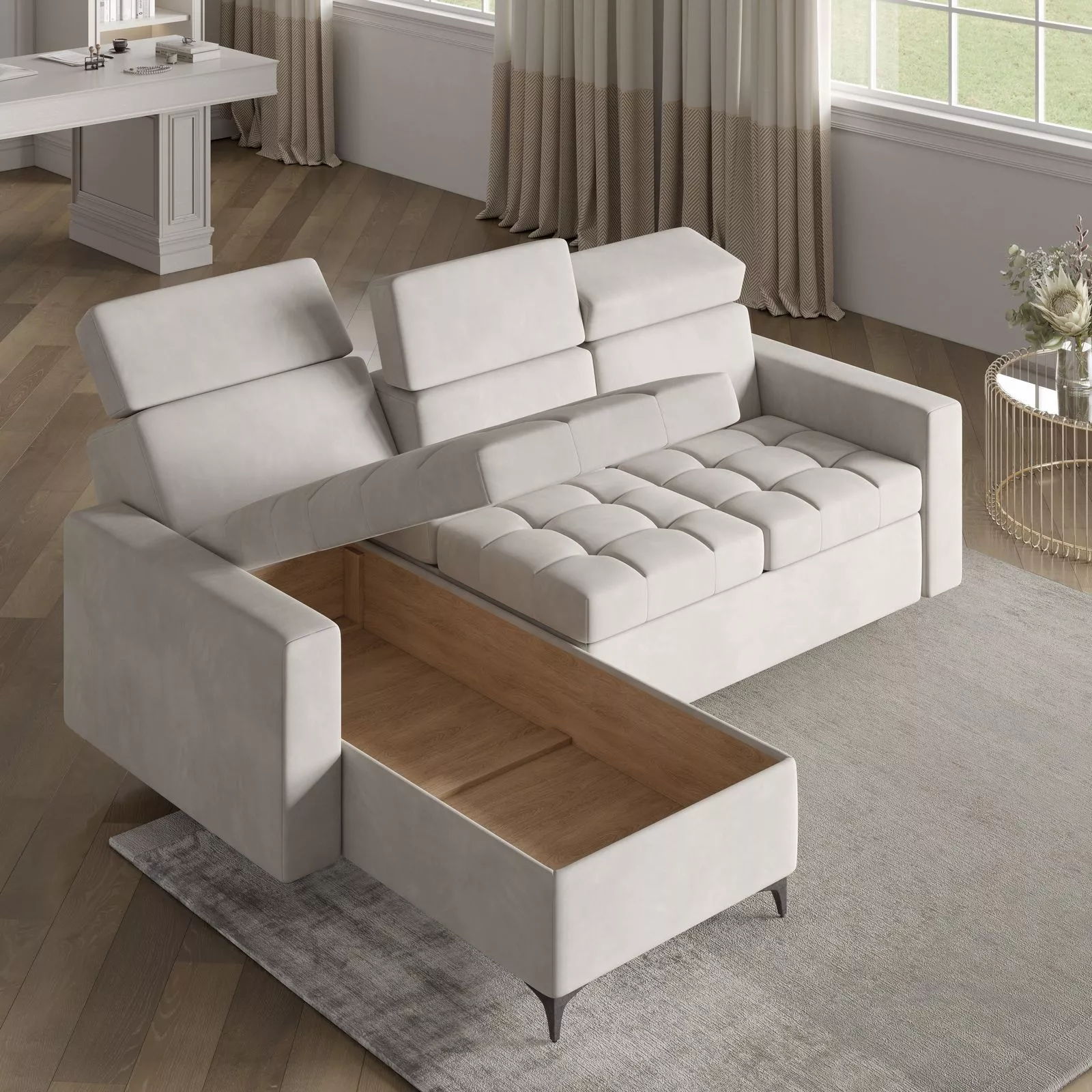 Praktyczny pojemnik w narożniku KAME