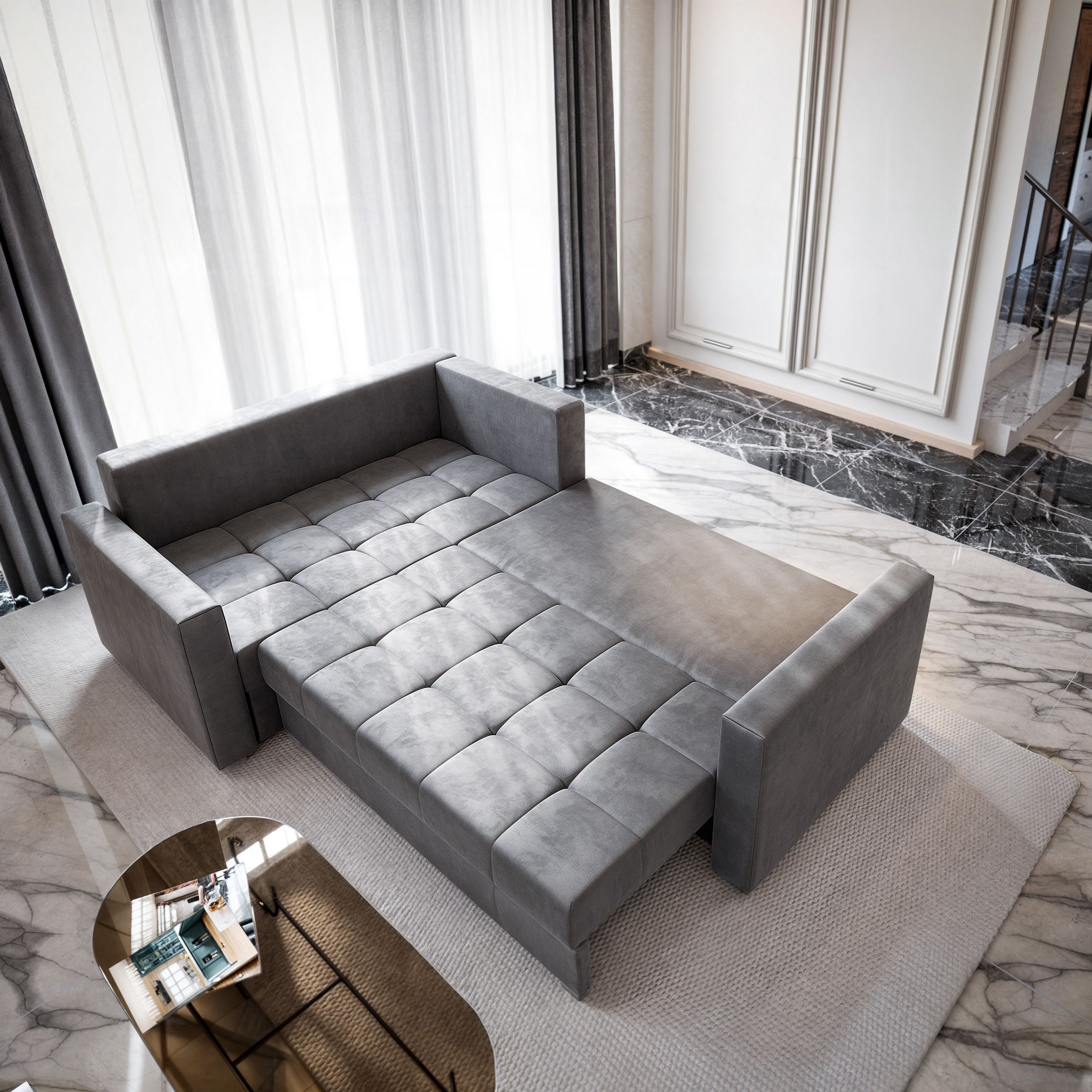 Narożnik LIRENO - prezentacja funkcji spania