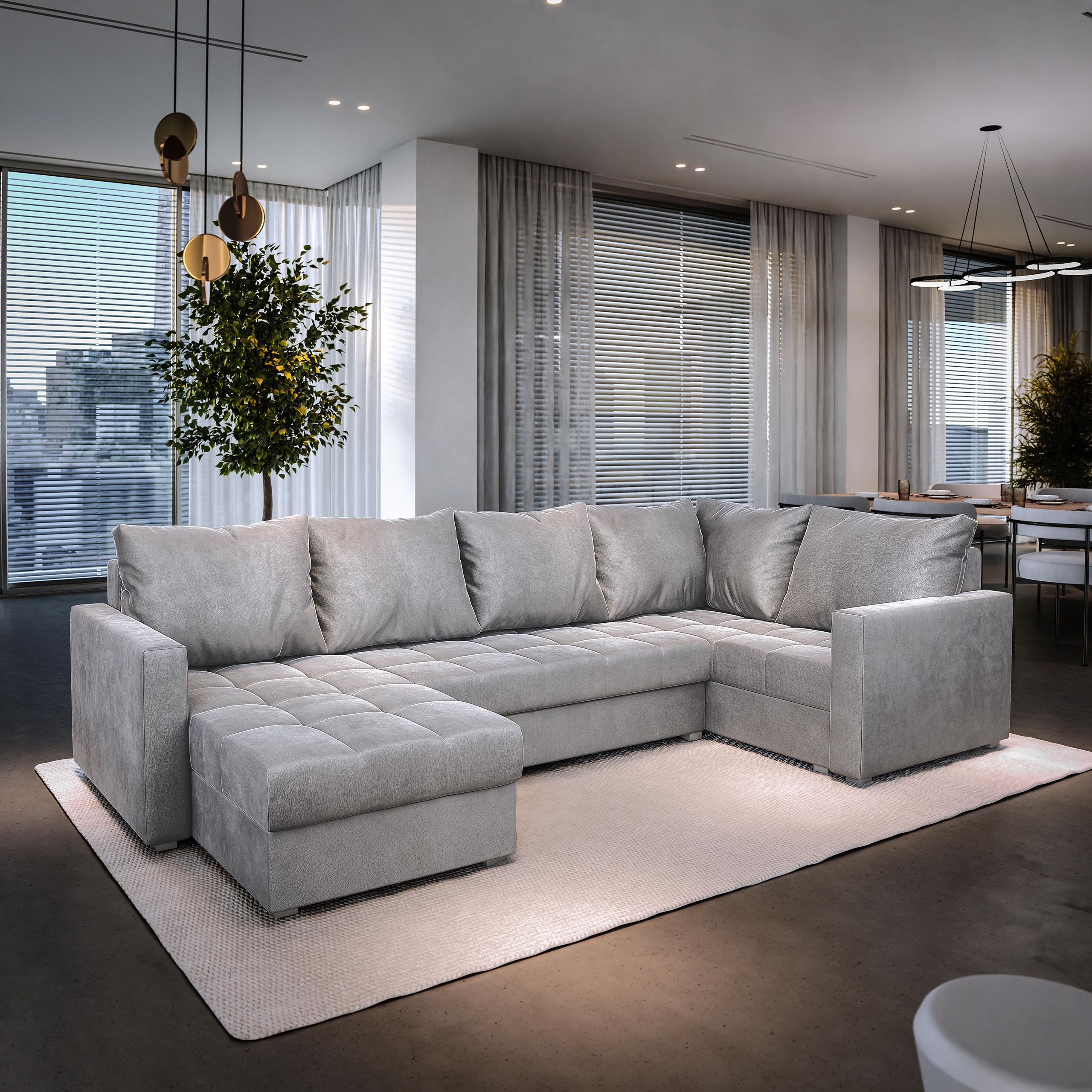 Narożnik LORIVO w tkaninie Paros – widok od frontu Narożnik LORIVO w tkaninie Paros – widok od frontu