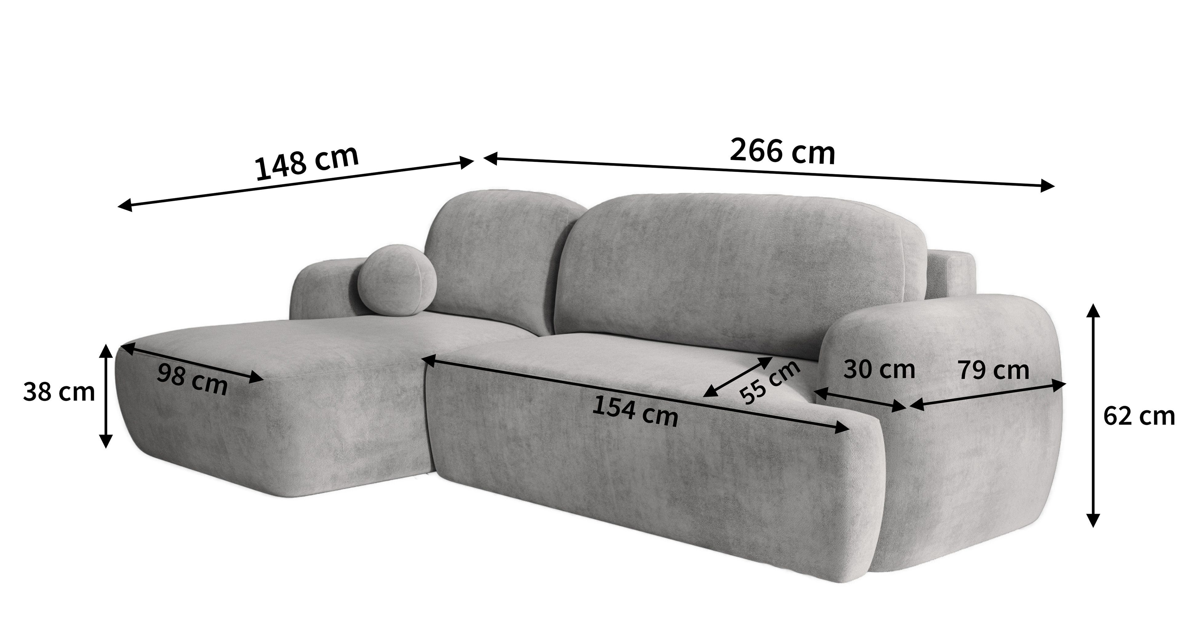 WYMIARY NAROŻNIKA MODENZA