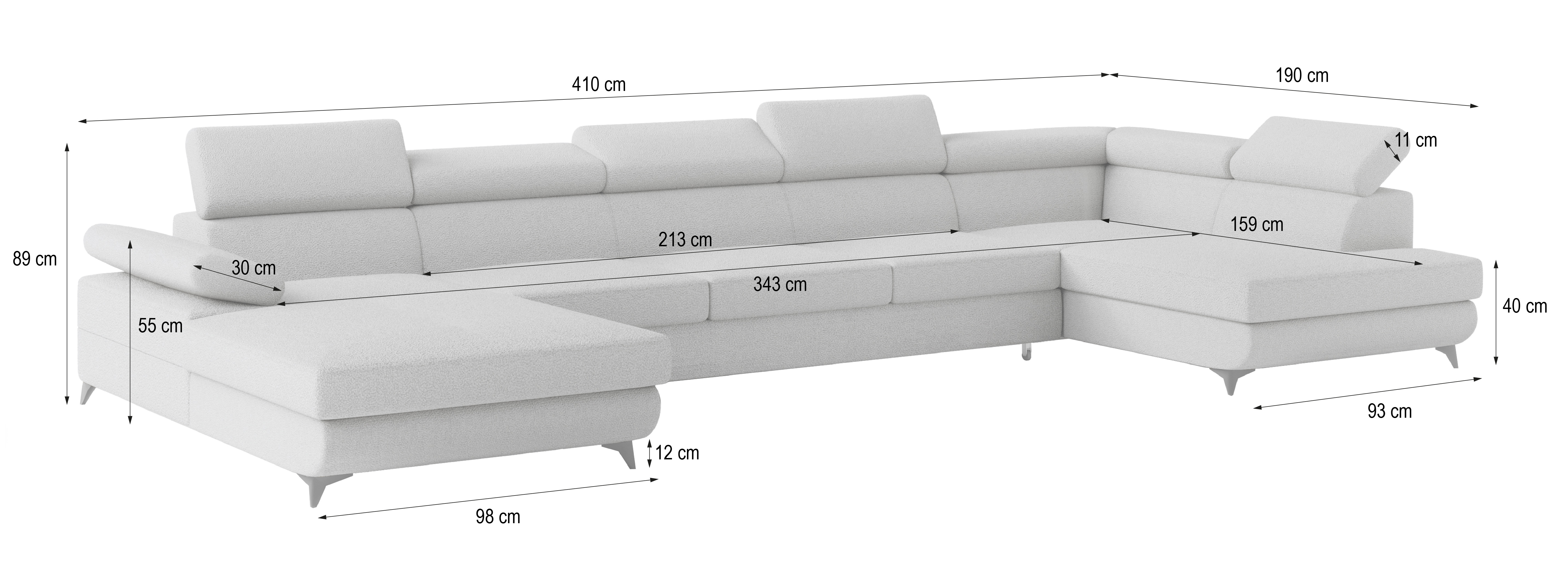 Wymiary narożnika MONTIVA QUELLE