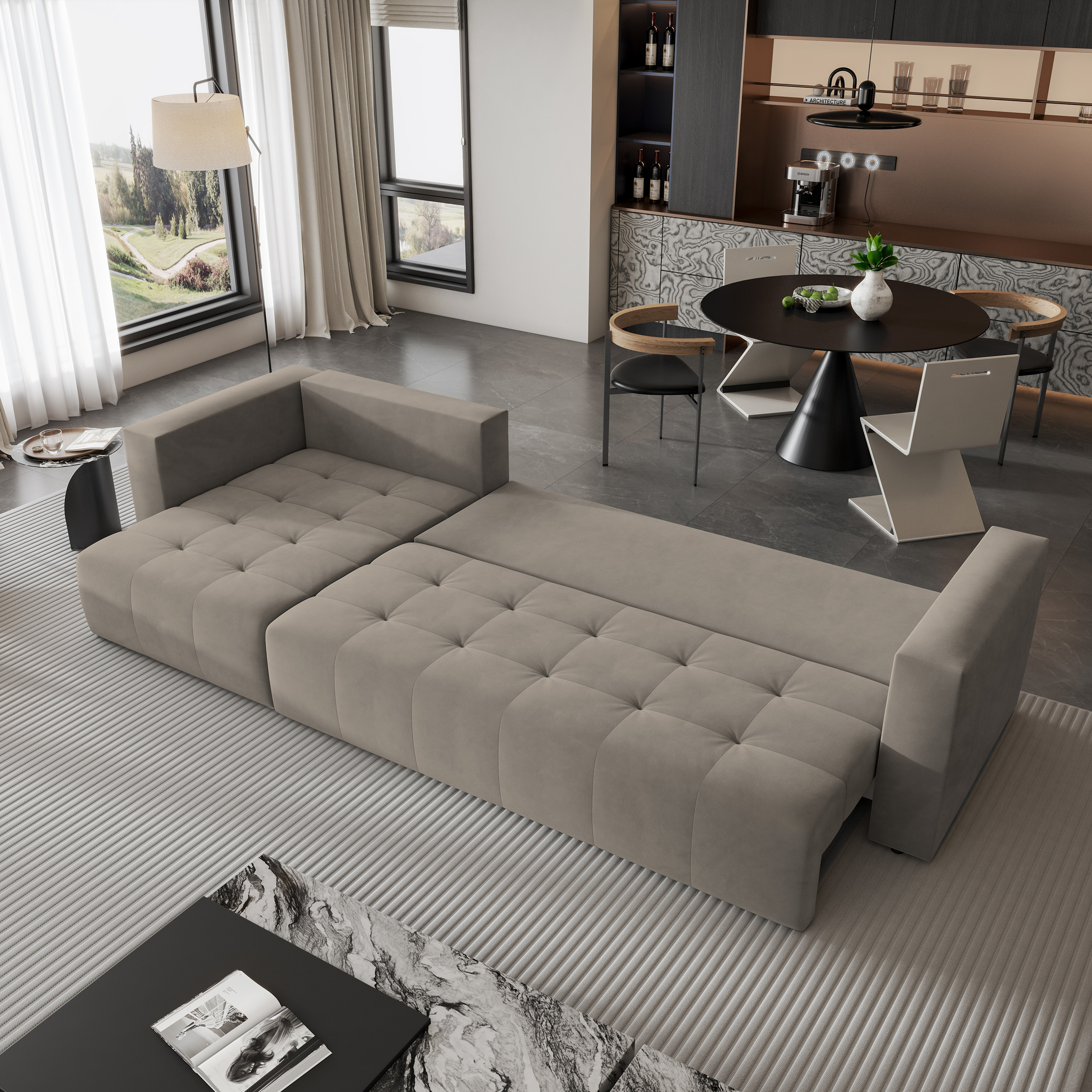 Funkcja spania w narożniku OLVERA Funkcja spania w narożniku OLVERA