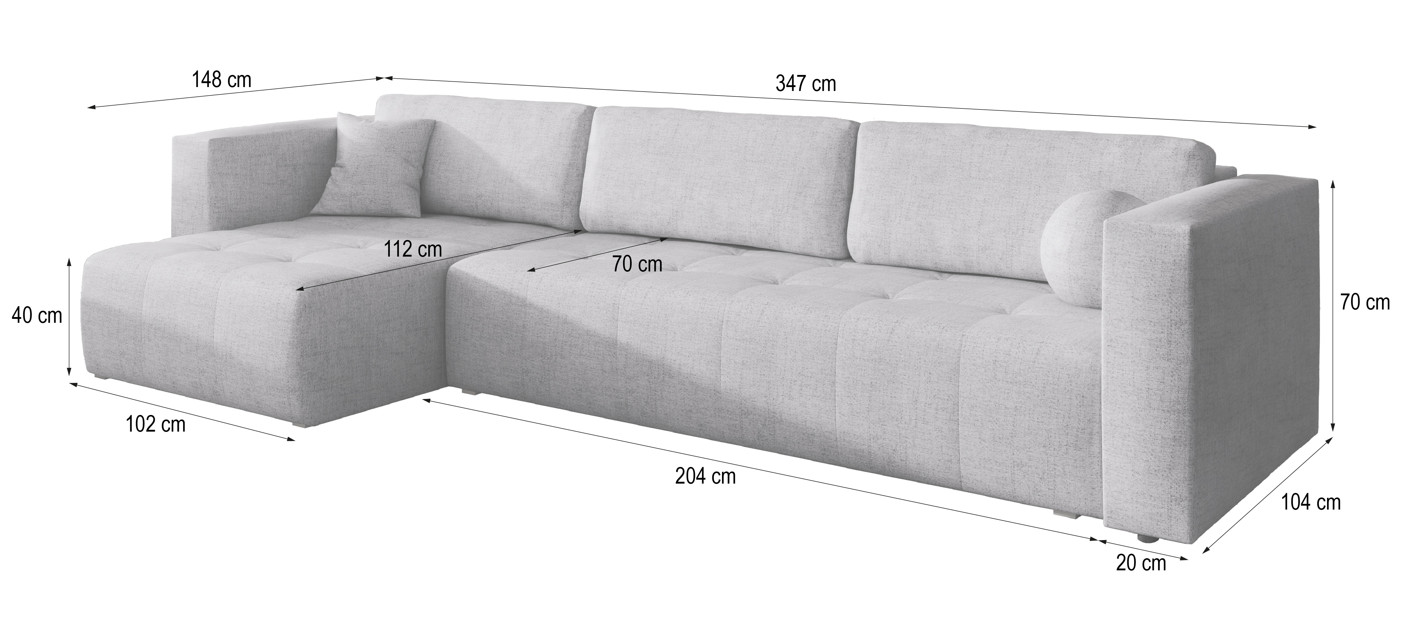 WYMIARY NAROŻNIKA OLVERA WYMIARY NAROŻNIKA OLVERA