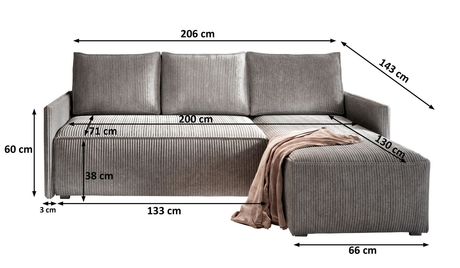 WYMIARY NAROŻNIKA PERUSI WYMIARY NAROŻNIKA PERUSI