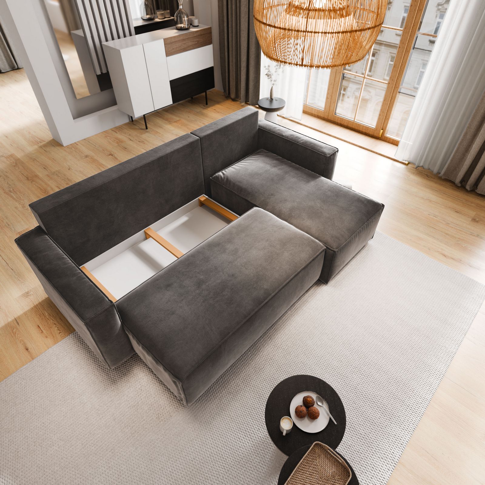 Widok na pojemnik w narożniku SILES Widok na pojemnik w narożniku SILES