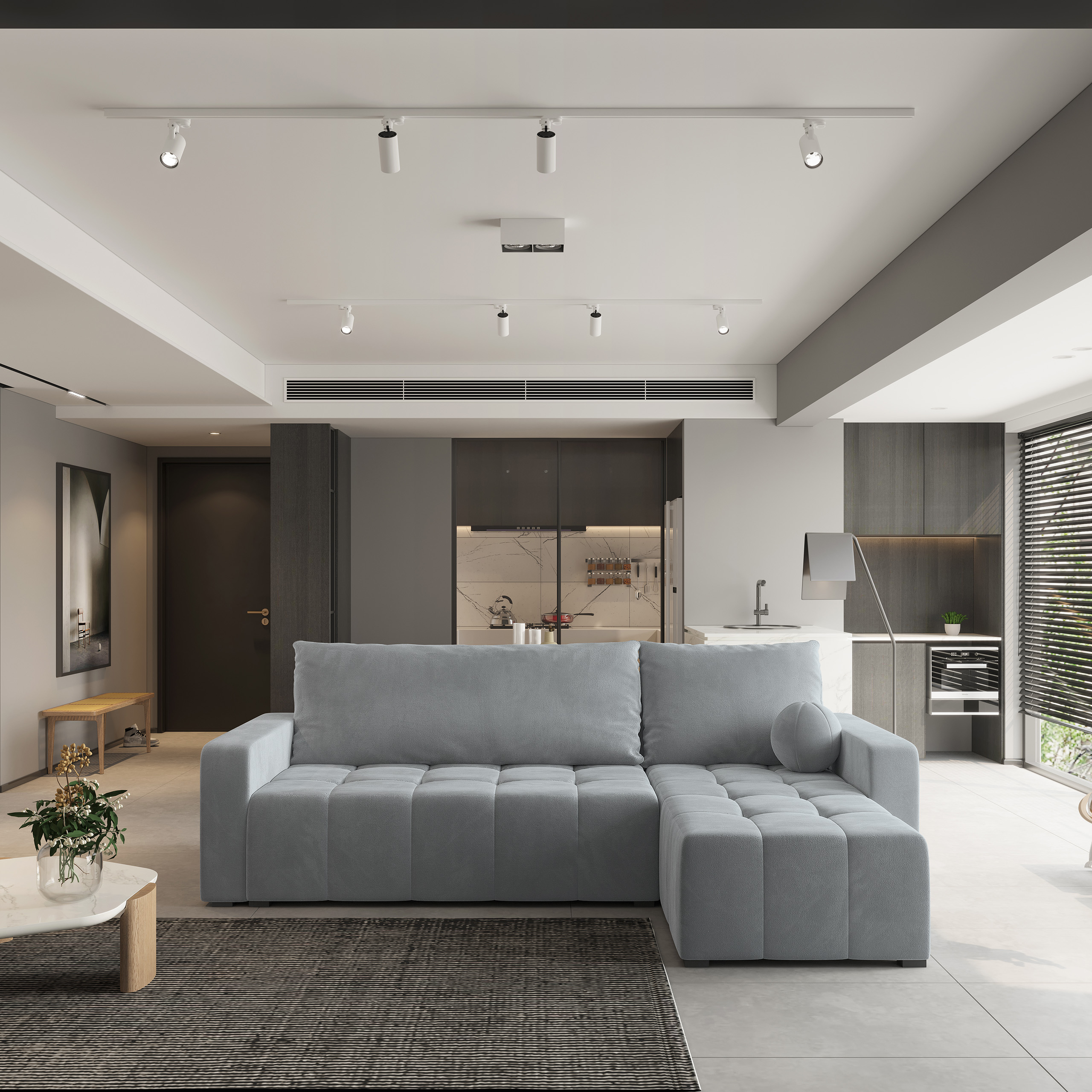 Narożnik VOLIRA od frontu lifestyle