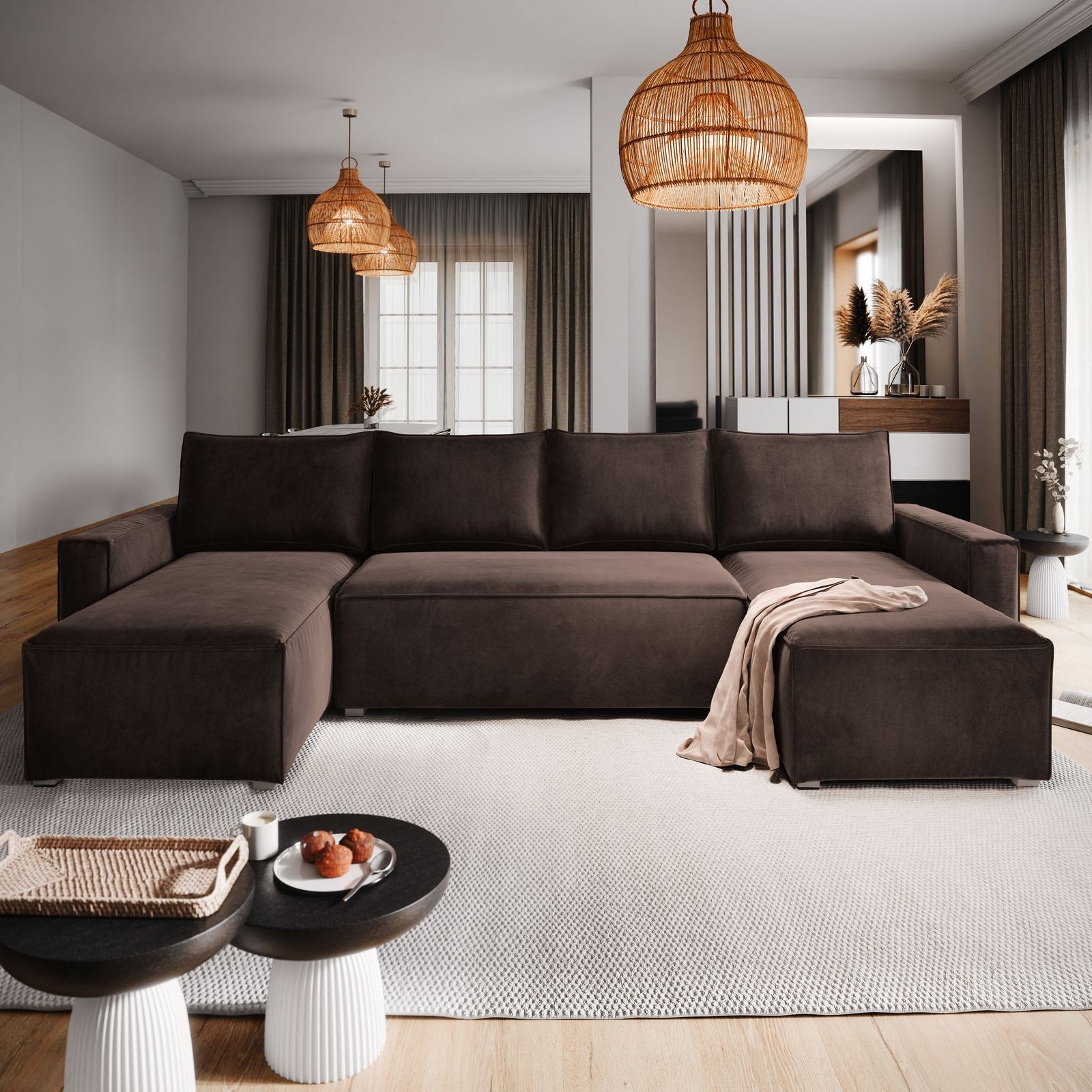 Duże narożniki u-ksztaltne - meble dla całej rodziny